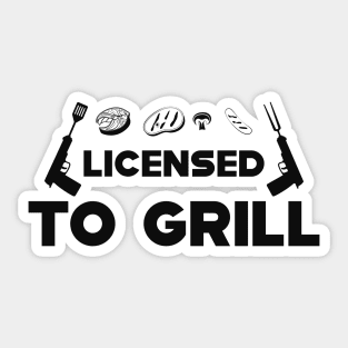 BBQ - Licensed to grill Sticker